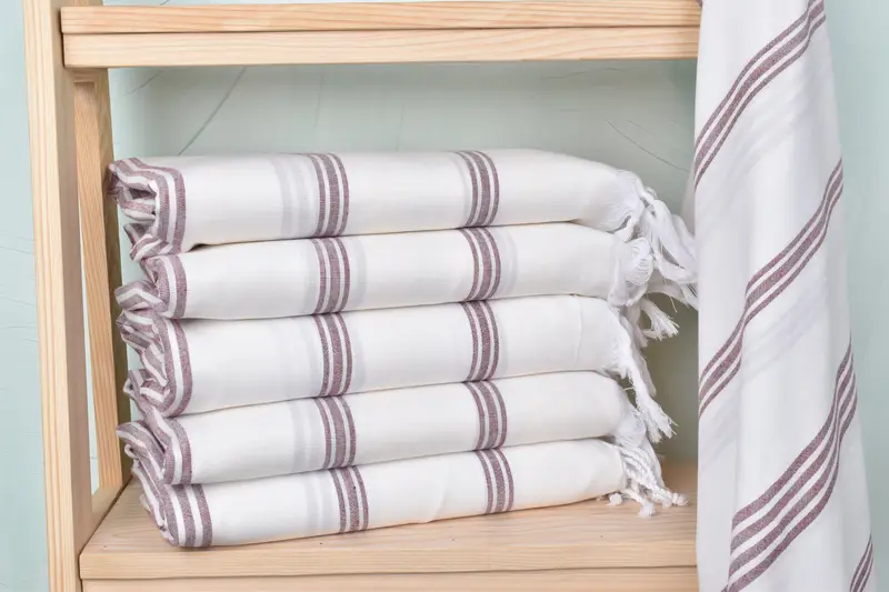 70x40 Cotton Striped Towel, Towel With Name, Anniversary Gift For Her, Pool Towels, Quick-Dry Beach Towel, Turkish bath towel, Embroidered Towel - 1