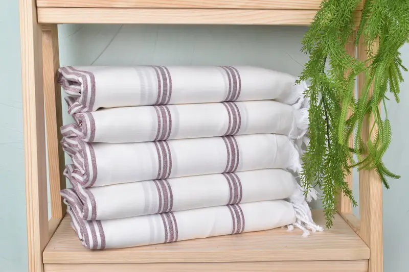 70x40 Cotton Striped Towel, Towel With Name, Anniversary Gift For Her, Pool Towels, Quick-Dry Beach Towel, Turkish bath towel, Embroidered Towel - 2
