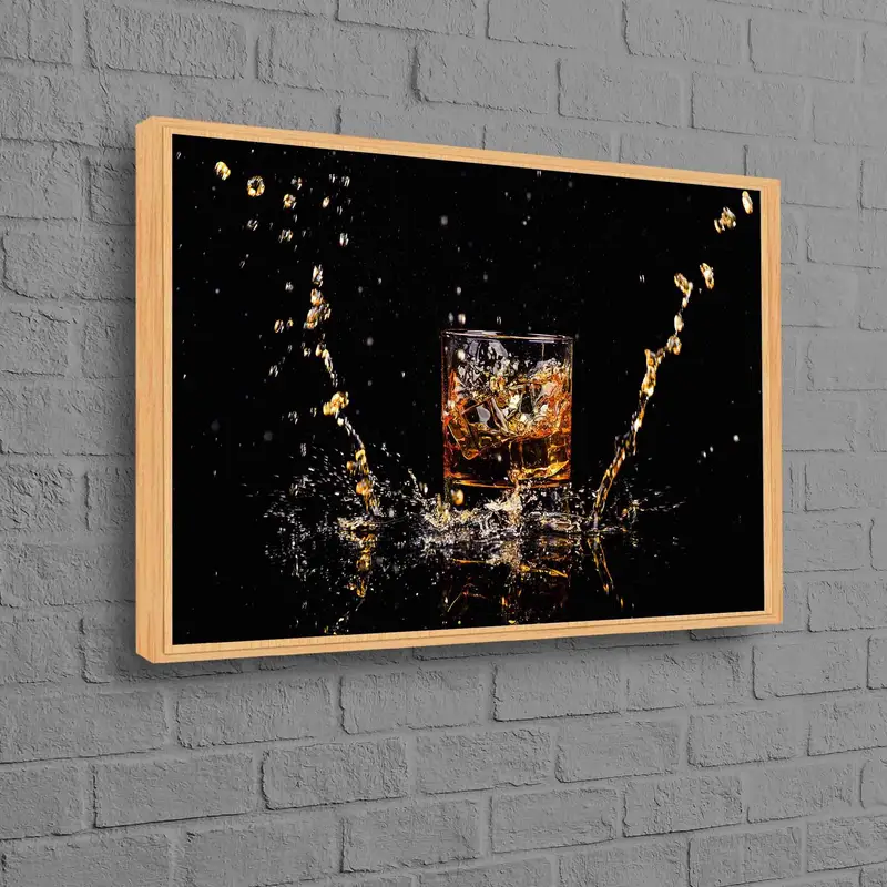 Elegant Black Wine Bar Canvas - Printed Canvas for Kitchen & Pub