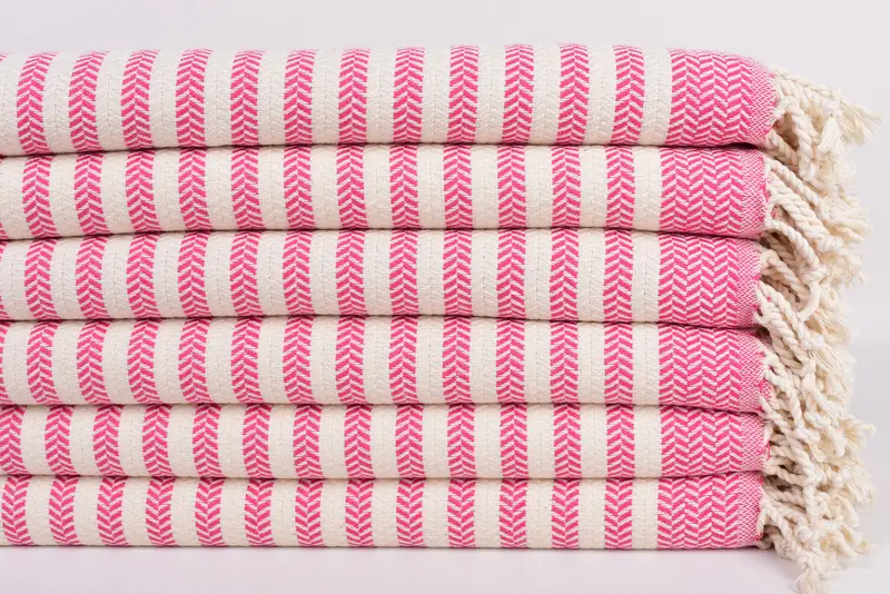 Weihnachtsgeschenke, 70x40 Baumwoll -Chevron -Handtuch, Bulk -Auftragstuch, türkisches Badetuch für Spa, Bio -Handtuch, gestickeltes Handtuch, absorbierendes Handtuch - 3