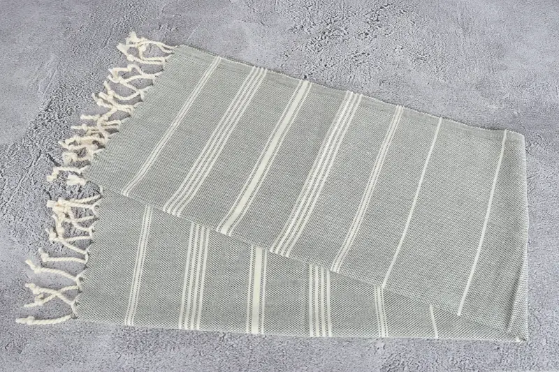 Personalized Hand Towel, 38x24 Cotton Striped Towel, Summer Gift, Gift For Him, Embroidery Towels, Personalized Kitchen Towel, Wedding Gift - 6