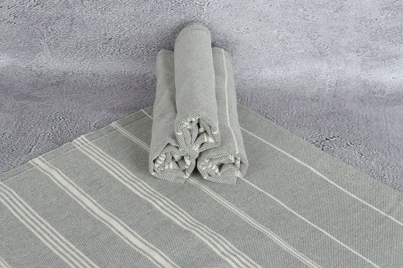 Personalized Hand Towel, 38x24 Cotton Striped Towel, Summer Gift, Gift For Him, Embroidery Towels, Personalized Kitchen Towel, Wedding Gift - 7