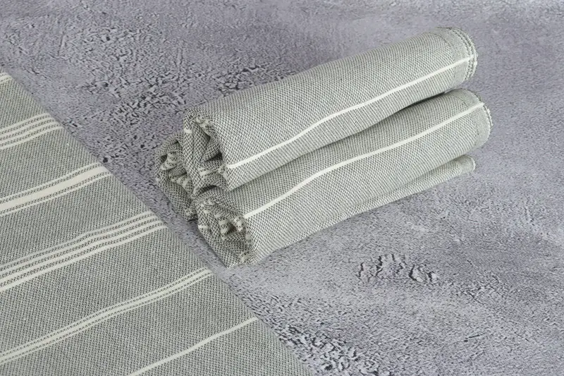 Personalized Hand Towel, 38x24 Cotton Striped Towel, Summer Gift, Gift For Him, Embroidery Towels, Personalized Kitchen Towel, Wedding Gift - 8