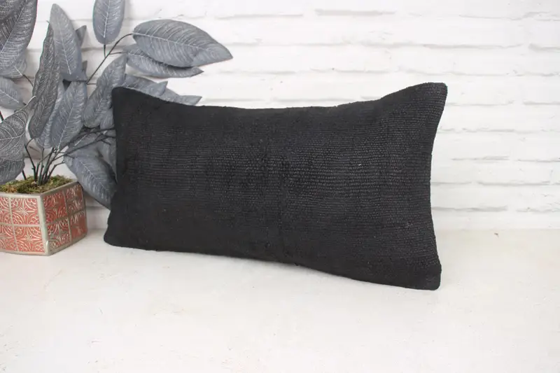 12x24 Brown Cushion Case, Pillow Cover, Ethnical Kilim Rug Pillow, Boho Pillow Sham Cover, Meditation Cushion, Vintage Pillow, Sofa Pillow - 4
