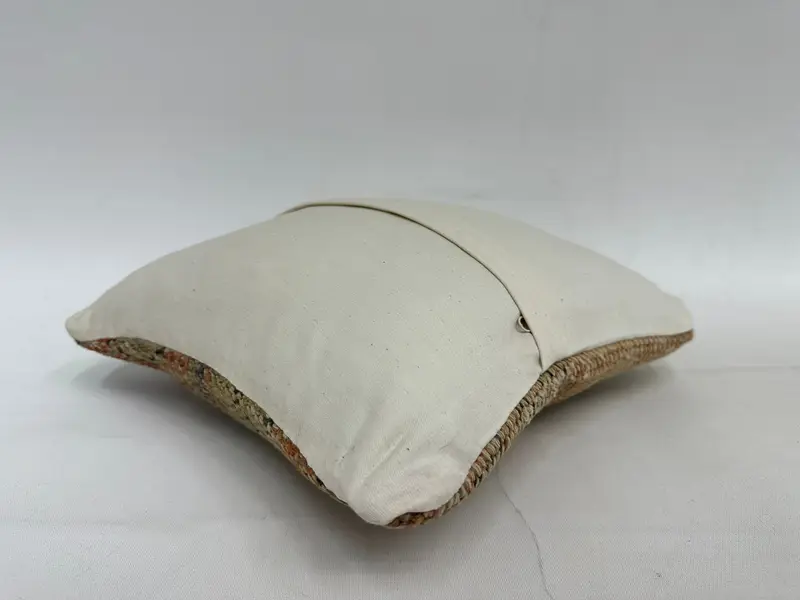 Handmade Kilim Cushion, Cushion Cover, Nautical Throw Cushion Case, 12x12 Beige Pillow Sham, Throw Kilim Pillow, Interior Designer Pillow - 7