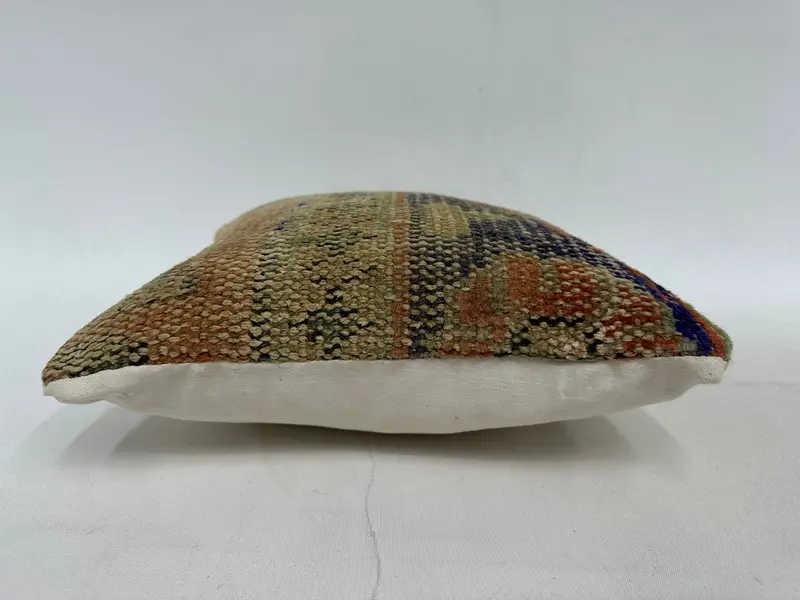 Handmade Kilim Cushion, Cushion Cover, Nautical Throw Cushion Case, 12x12 Beige Pillow Sham, Throw Kilim Pillow, Interior Designer Pillow - 5