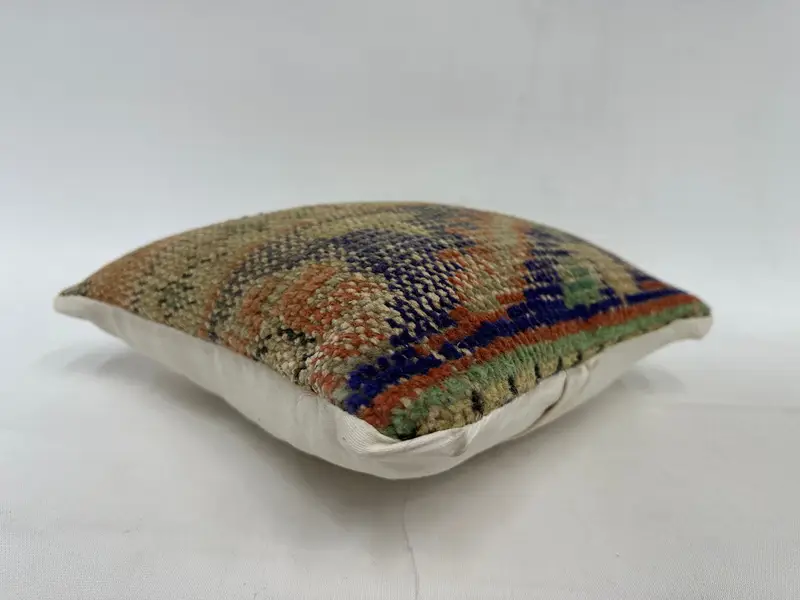 Handmade Kilim Cushion, Cushion Cover, Nautical Throw Cushion Case, 12x12 Beige Pillow Sham, Throw Kilim Pillow, Interior Designer Pillow - 6