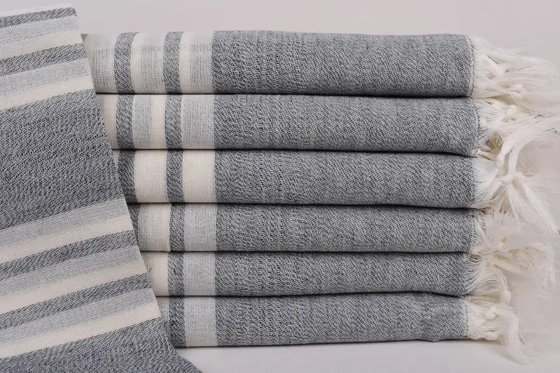 Bridal Shower Favors, 67x40 Inch Navy Striped Turkish Cotton Towel