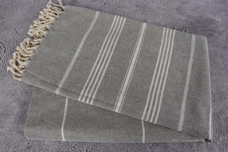 68x40 Cotton Striped Towel, Yoga Towel, Travel towel, Wedding Gift, Turkish Towel USA, Halloween Gifts, Personalized Bridesmaid Beach Towel - 6