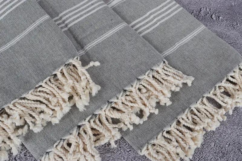 68x40 Cotton Striped Towel, Yoga Towel, Travel towel, Wedding Gift, Turkish Towel USA, Halloween Gifts, Personalized Bridesmaid Beach Towel - 5