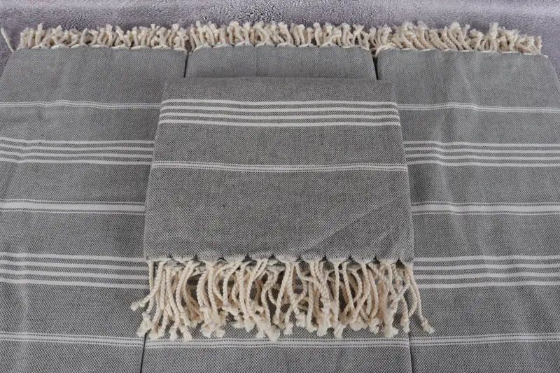 68x40 Cotton Striped Towel, Yoga Towel, Travel towel, Wedding Gift, Turkish Towel USA, Halloween Gifts, Personalized Bridesmaid Beach Towel - 4