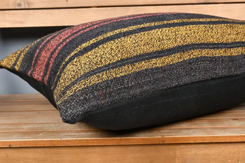 Cushion Cover, 20x28 Red Pillow, Boho Pillow, Kilim Pillow, Interior Designer Pillow, Outdoor Bolster Cushion Case, Office Chair Pillow Cover - 4