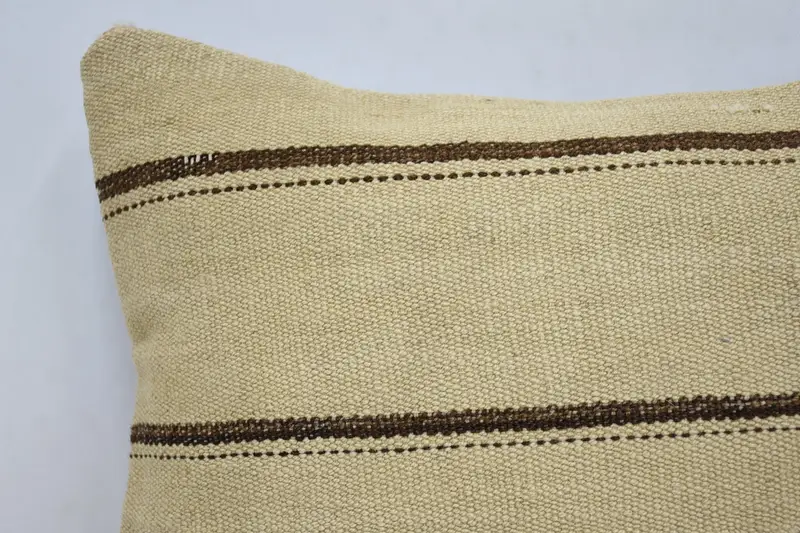 Turkish Pillow, Cushion, Home Decor Pillow, Throw Kilim Pillow, 14x14 Beige Cushion Case, Boho Chic Cushion Case, Bright Pillow Case - 2