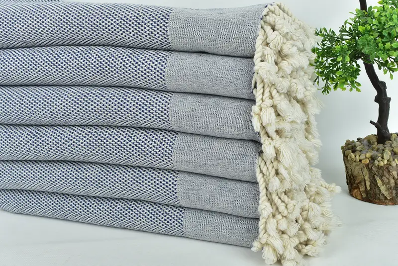 Wedding Gift For Bride, Gifts For Him, Fouta towel, 70x40 Cotton Geometric Towel, Sand-resistant Turkish towel for travel, Quick-dry towel - 3