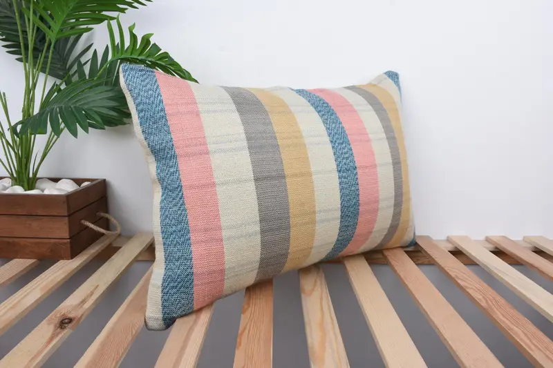 Pillow for Sofa, Sofa Bolster Cushion Cover, Vintage Kilim Pillow, Cushion, 16x24 Blue Pillow Sham, Decorative Bolster Pillow Sham, Kilim Pillow - 4