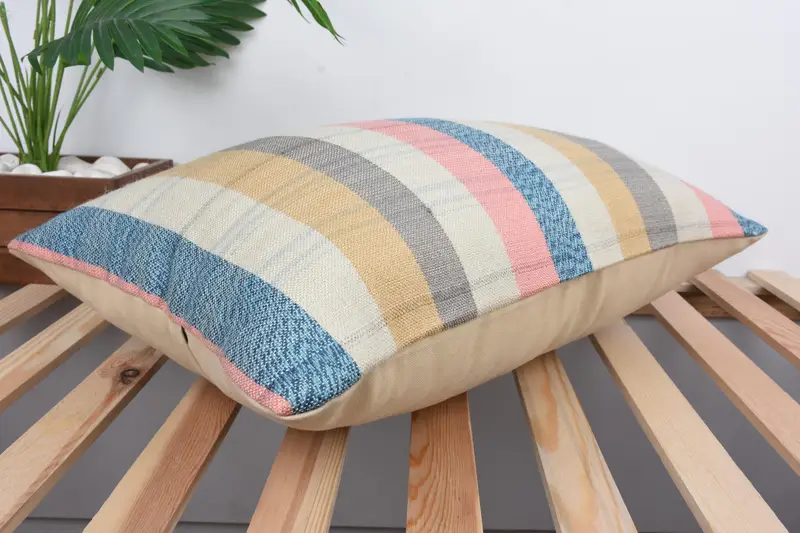 Pillow for Sofa, Sofa Bolster Cushion Cover, Vintage Kilim Pillow, Cushion, 16x24 Blue Pillow Sham, Decorative Bolster Pillow Sham, Kilim Pillow - 6