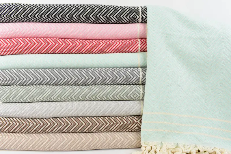 Housewarming Gift, 96x70 Cotton Diamond Towel, Aesthetic Blanket, Woven Throw Blanket, Turkish Towel Beach Blanket, Bridesmaid Gifts, Bachelor Gifts - 2