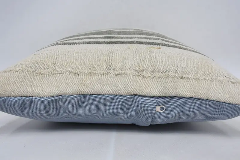 Pillow for Couch, Ethnical Kilim Rug Pillow, 16x16 Beige Cushion Cover, Lounge Throw Pillow Sham, Kilim Pillow Cover, Cushion Cover - 5