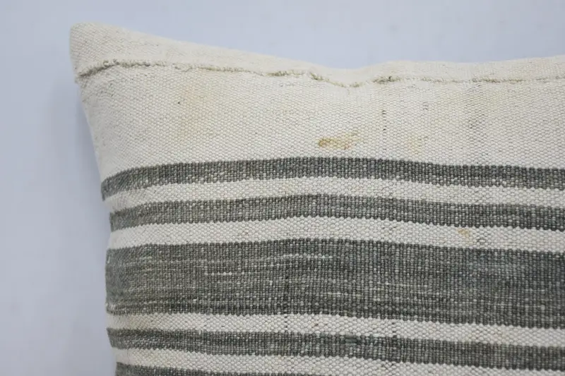 Pillow for Couch, Ethnical Kilim Rug Pillow, 16x16 Beige Cushion Cover, Lounge Throw Pillow Sham, Kilim Pillow Cover, Cushion Cover - 2