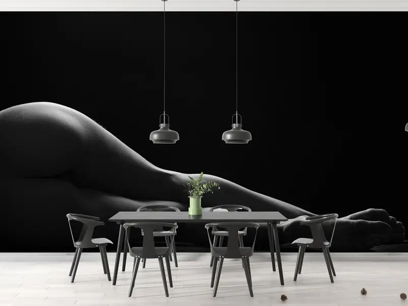 Bright Wall Paper, Sexy Woman Wall Paper, 3d Wall Paper, Naked Woman Photo Print, Custom Wall Paper, Sensual Wall Paper, Mature Art Decor - 3