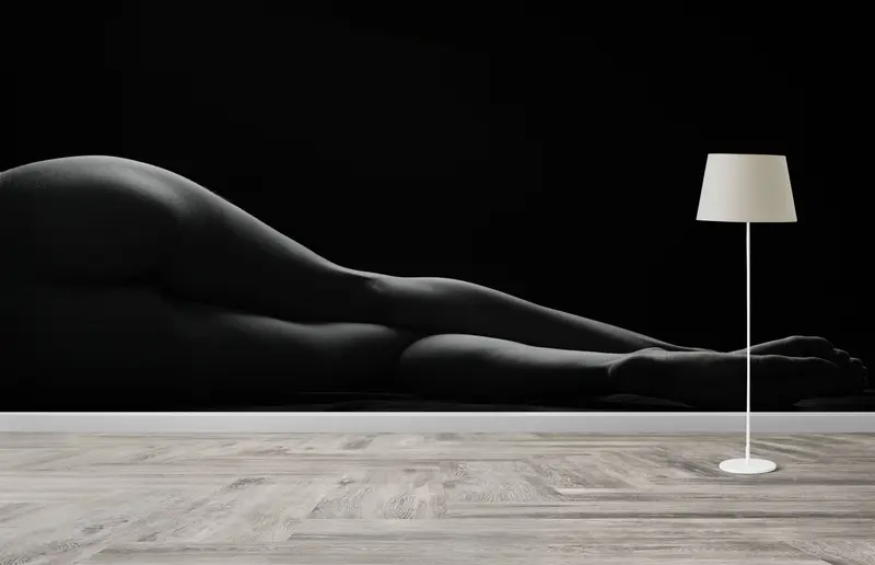 Bright Wall Paper, Sexy Woman Wall Paper, 3d Wall Paper, Naked Woman Photo Print, Custom Wall Paper, Sensual Wall Paper, Mature Art Decor - 5