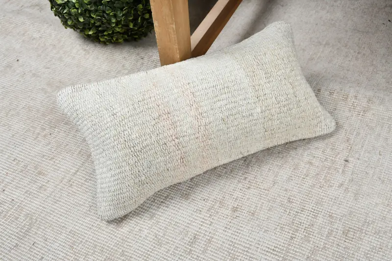 8x16 Beige Cushion, Kilim Cushion Sham, Pillow Cover, Ethnic Throw Pillow Cover, Interior Designer Pillow, Gift Pillow, Aztec Pillow - 7