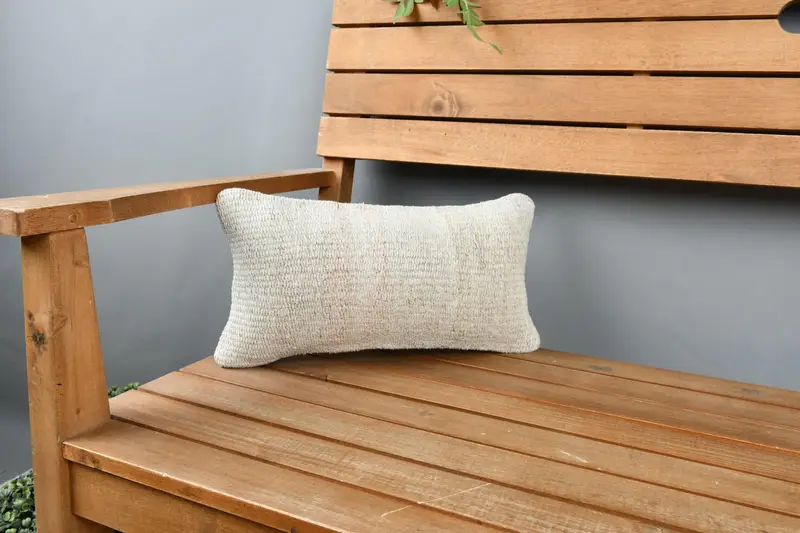 8x16 Beige Cushion, Kilim Cushion Sham, Pillow Cover, Ethnic Throw Pillow Cover, Interior Designer Pillow, Gift Pillow, Aztec Pillow - 1