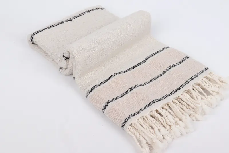 70x36 Linen Striped Towel, Personalized Wedding Gift, Personalized Wedding Gift For Couple, Bridal Shower Gift, Monogrammed Beach Towel, Gym Towel - 6
