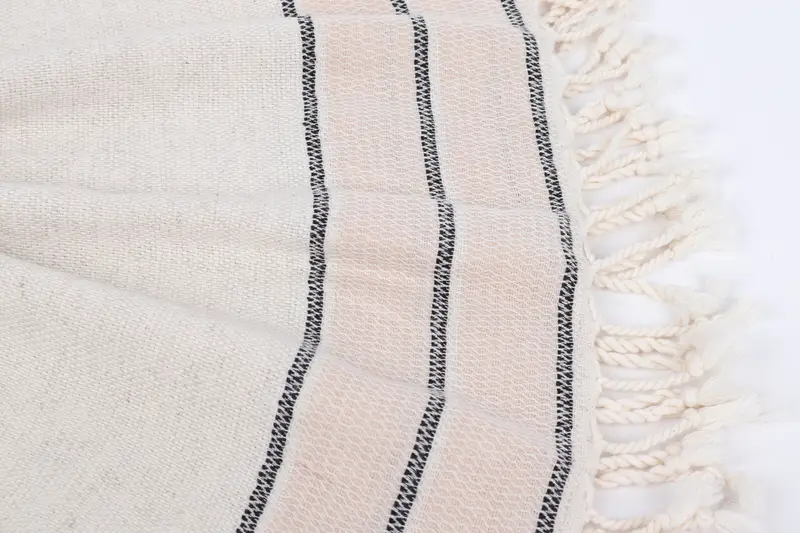70x36 Linen Striped Towel, Personalized Wedding Gift, Personalized Wedding Gift For Couple, Bridal Shower Gift, Monogrammed Beach Towel, Gym Towel - 8