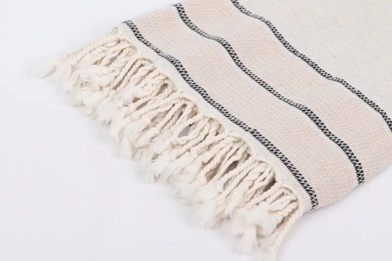 70x36 Linen Striped Towel, Personalized Wedding Gift, Personalized Wedding Gift For Couple, Bridal Shower Gift, Monogrammed Beach Towel, Gym Towel - 7