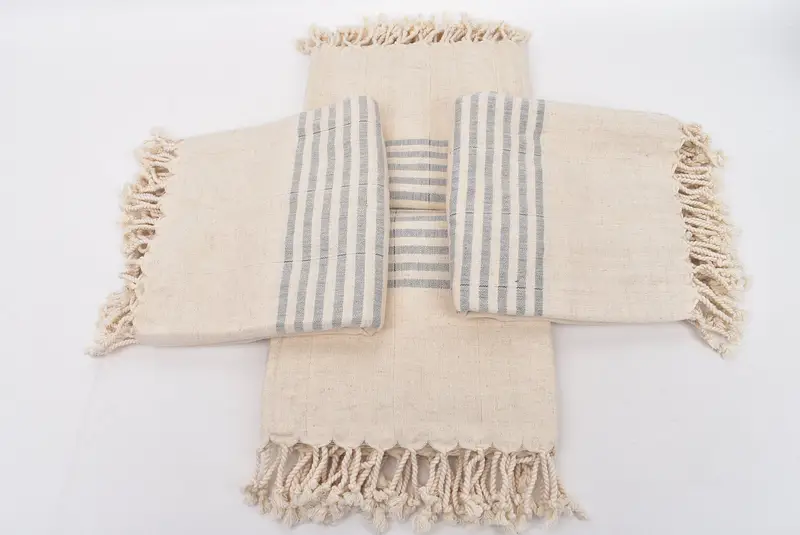 Custom Beach Towel, Fouta towel, Personalized Gift For Him, 68x36 Linen Striped Towel, Beach Theme Bachelorette Party Gifts, Best Friend Gift - 6