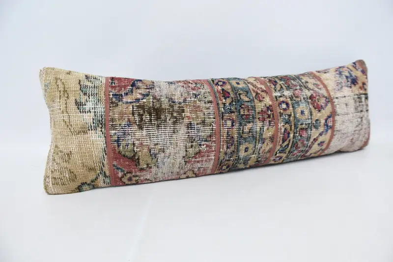 Customized Pillow Sham, Gift Pillow, Kilim Pillow, Pillow Cover, Vintage Pillow, Handmade Throw Cushion Cover, 12x36 Blue Pillow Case - 3