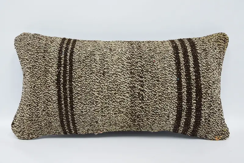 8x16 Brown Cushion Case, Outdoor Bolster Cushion, Pillow, Home Decor Pillow, Vintage Pillow, Kilim Cushion Sham, Vintage Throw Pillow Cover - 1