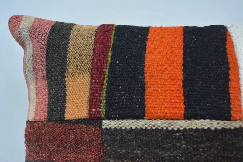 Gift Pillow, Boho Pillow, Handmade Throw Pillow Cover, 16x24 White Pillow Case, Kilim Cushion Sham, Turkish Bench Cushion Cover, Cushion Cover - 2