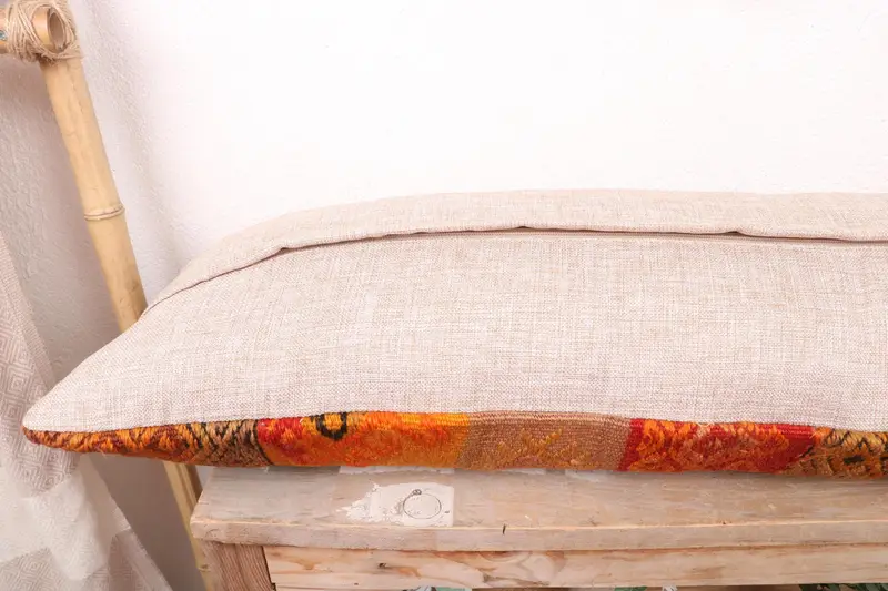 Couch Pillow Cover, Pillow for Couch, 12x36 Red Pillow Cover, Boho Pillow Sham Cover, Turkish Kilim Pillow, Boho Chic Pillow Cover, Cushion Cover - 7