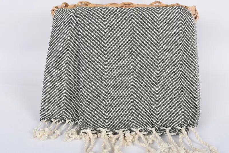 Custom Hand Towel, Beach Wedding Favor, Personalized Gift, Bridesmaid Towel, Kitchen Towel, 40x20 Cotton Herringbone Towel, Gift For Bride - 5