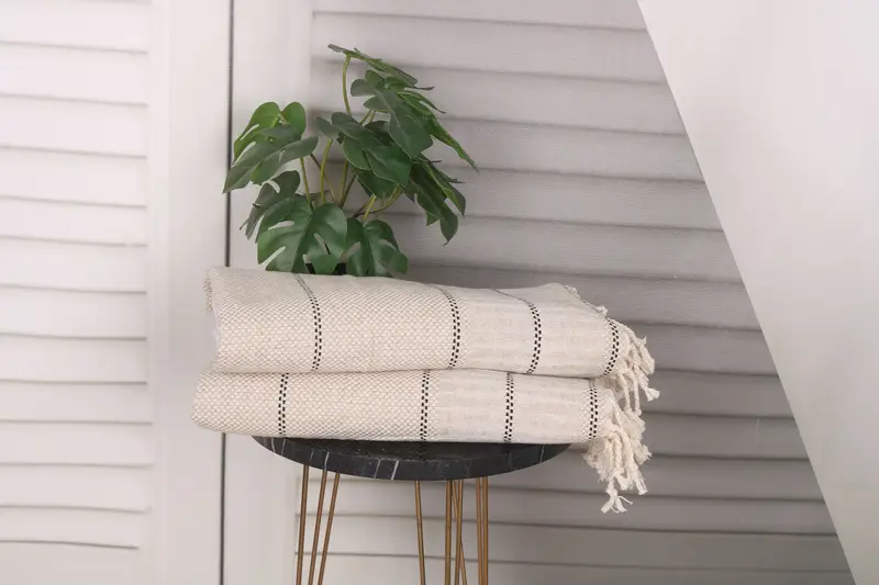 Özel el havlu, kişiselleştirilmiş bulaşık havlu, banyo havlu, 40x20 keten çizgili havlu, sevgililer hediyesi, ilk evlilik yıldönümü hediyesi, spor salonu havlu - 3