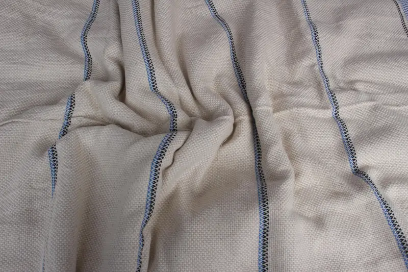 104x96 Cotton Striped Towel, Turkish Tablecloth, Baby Boy Gift, Woven Throw Blanket, Monogram Blanket, Spooky Bachelorette Party, Housewarming Gift - 7