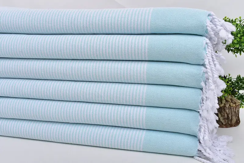 Kişiselleştirilmiş bulaşık havlu, monogram el havlu, monogram Türk banyo havlusu, 40x18 pamuklu çizgili havlu, nedime hediye havlu, Türk Çay Havlusu - 3
