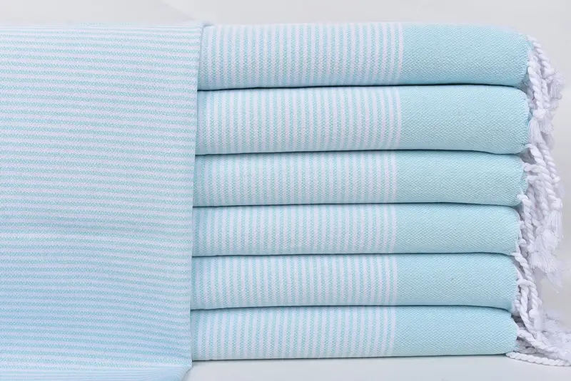 Kişiselleştirilmiş bulaşık havlu, monogram el havlu, monogram Türk banyo havlusu, 40x18 pamuklu çizgili havlu, nedime hediye havlu, Türk Çay Havlusu - 1