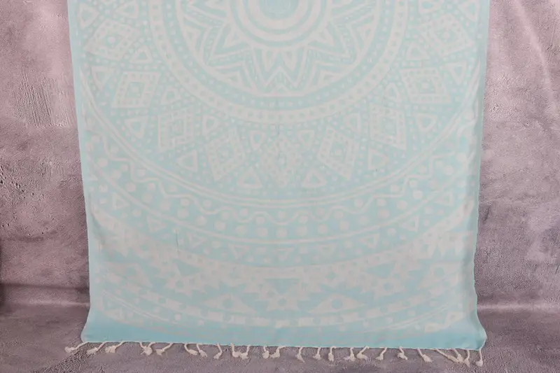 Bridesmaid Gift Towel, 70x40 Cotton Round Pattern Towel, Bachelor Bachelorette Party Favors, Welcome Wedding Gift, Organic towel, Holiday Towel - 1
