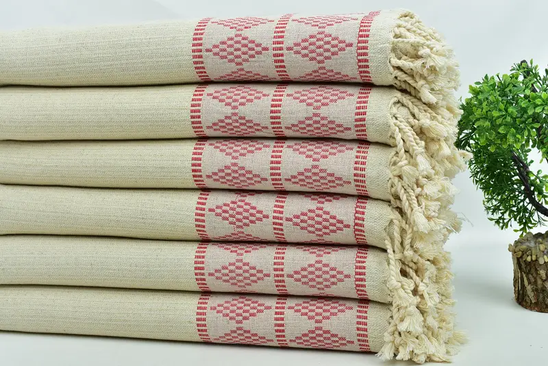70x36 Linen Kilim Design Towel, Gift For Him, Lightweight Turkish towel for beach, Hammam towel, Bridal Shower Gifts, Beach Towel Bulk, Summer Towel - 3