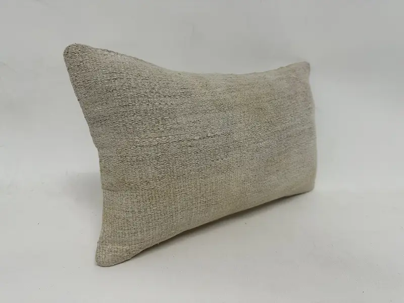12x20 White Cushion Cover, Retro Throw Pillow, Vintage Kilim Throw Pillow, Pillow for Couch, Pillow Case, Kilim Cushion Sham - 3