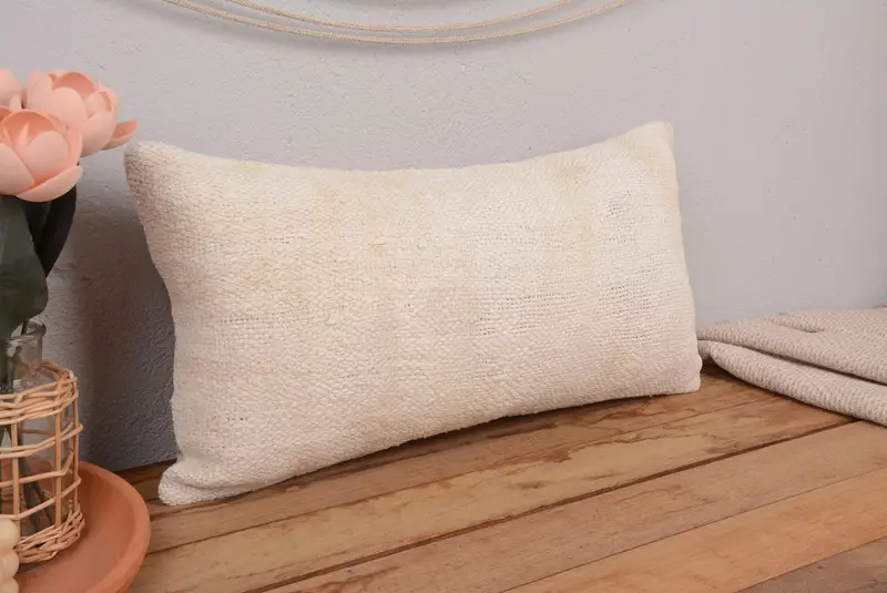 Nakışlı Güneybatı Kırlent, 12x24 El Yapımı Dikdörtgen Yastık