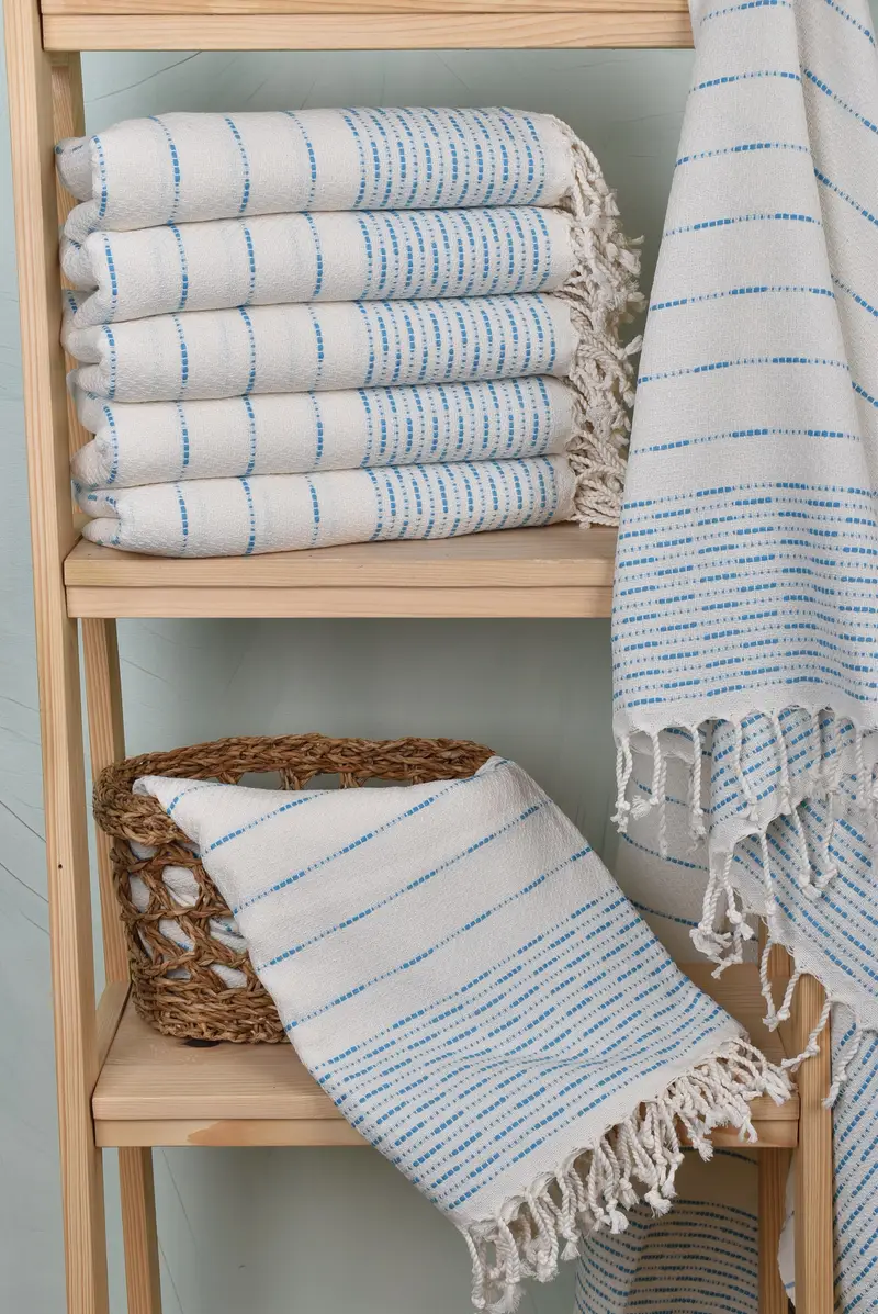 70x38 Cotton Striped Design Towel, Gift For Him, Bridesmaid Gift, Turkish Beach Towel Monogram, Travel towel, Gift For Coworker, Hammam Towel USA - 3