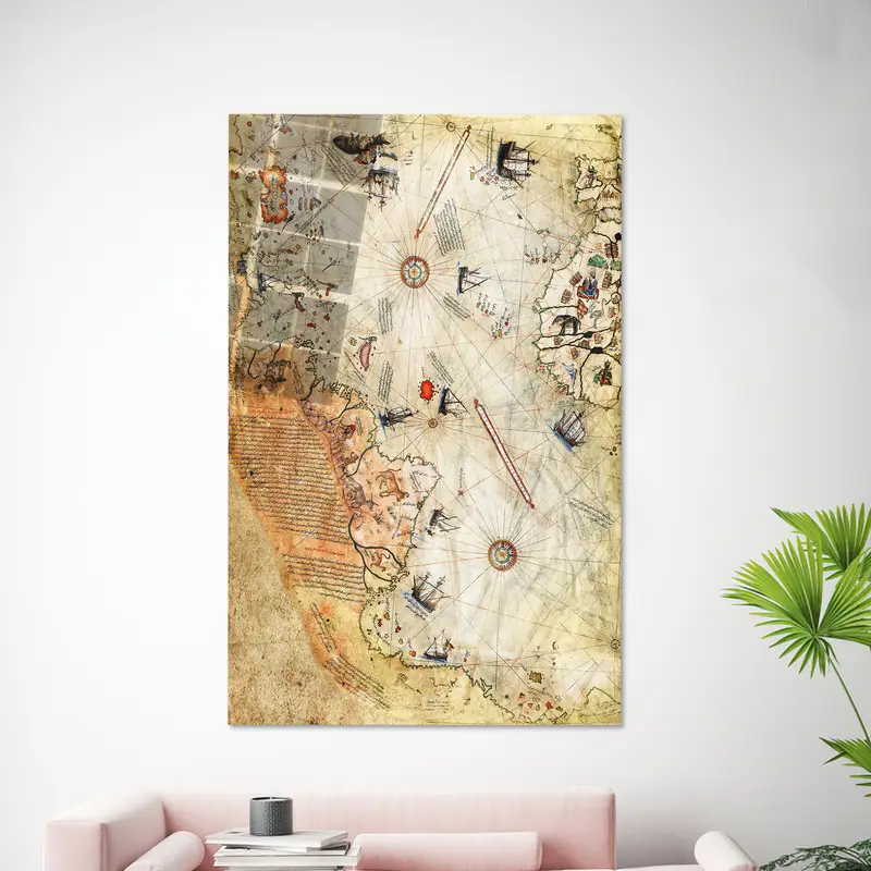 ヴィンテージ ピリ レイス オスマン帝国地図キャンバス プリント