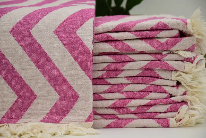 Summer Gift Ideas, Bachelor Gifts, 70x40 Cotton Zigzag Design Towel, Peshtemal, Bridesmaid Gift Towel, Custom Beach Towel, Embroidered Beach Towel - 4