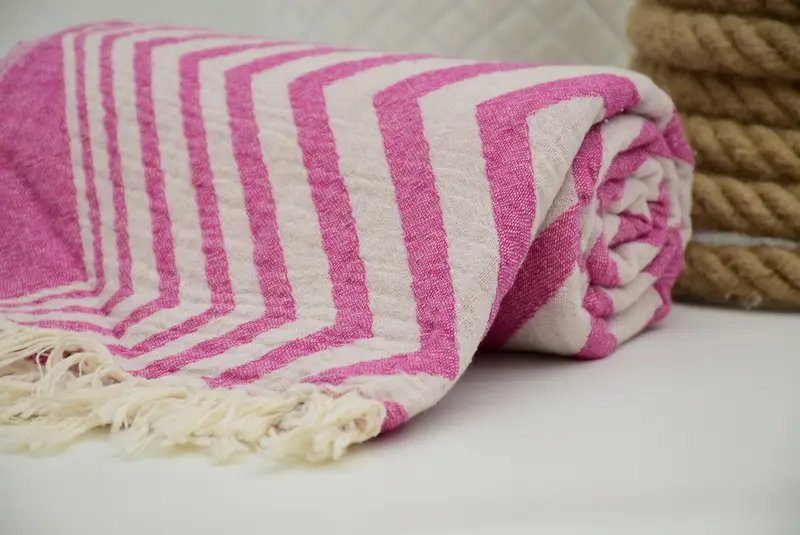 Summer Gift Ideas, Bachelor Gifts, 70x40 Cotton Zigzag Design Towel, Peshtemal, Bridesmaid Gift Towel, Custom Beach Towel, Embroidered Beach Towel - 8