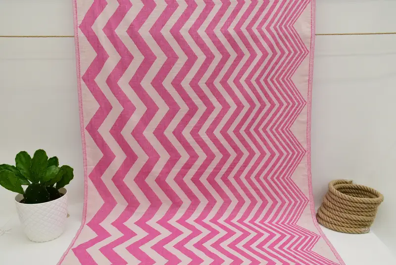 Summer Gift Ideas, Bachelor Gifts, 70x40 Cotton Zigzag Design Towel, Peshtemal, Bridesmaid Gift Towel, Custom Beach Towel, Embroidered Beach Towel - 2
