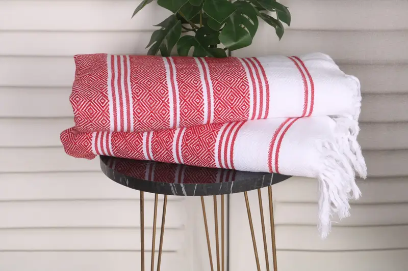 40x18 Cotton Diamond Towel, Guest Towel, Custom Wedding Gifts, Wedding Favors, Monogram Hand Towel, Bathroom Towels, Birthday Gift, Best Friend Gift - 3